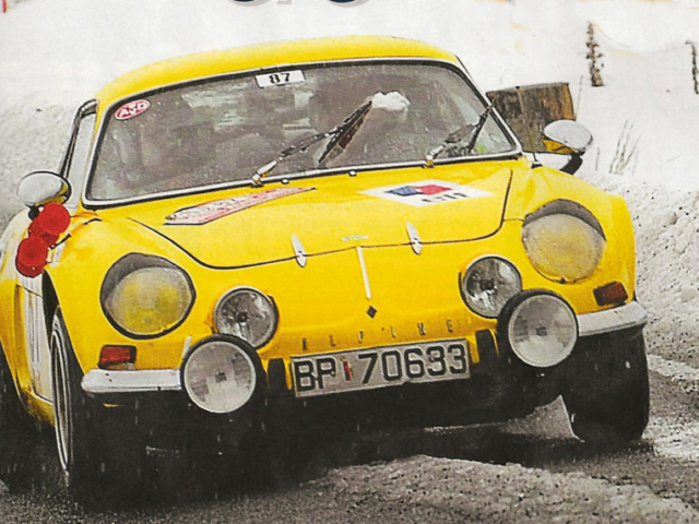 Yves Bosio, rallye sur Alpine Renault