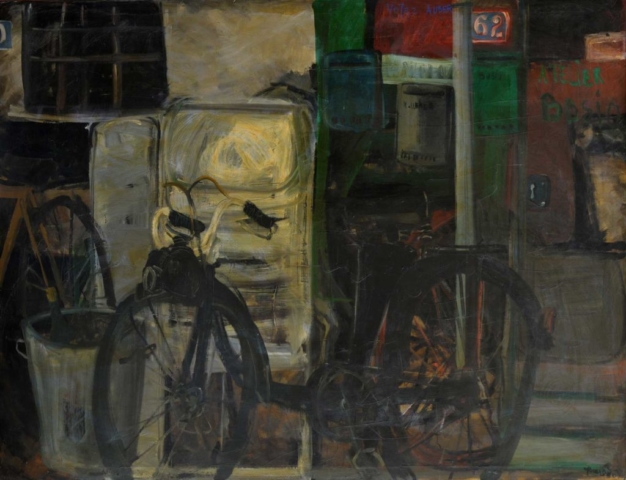 La rue, huile sur toile  215 x 150 cm  Premier prix -UMAM - union méditérranéenne pour l'art moderne 1968