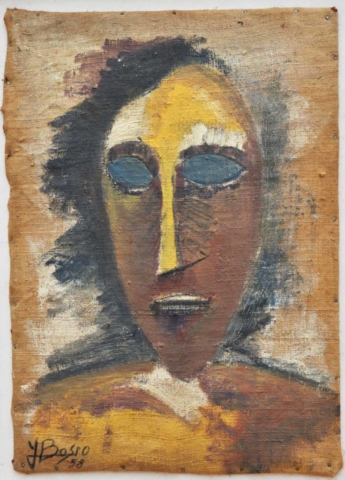 Le declic  1958  à  l’âge de 13 ans, ma première peinture, huile sur toile 23×32 cm collection particulière