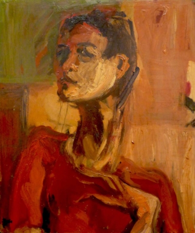 Melle Danny, huile sur toile   48 x 61 cm  Prix musée des arts décoratifs   la grande famille du portrait  Paris  1966